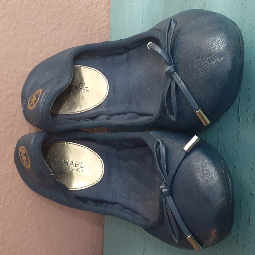 Michael Kors Navy Blue Ballet Flats
